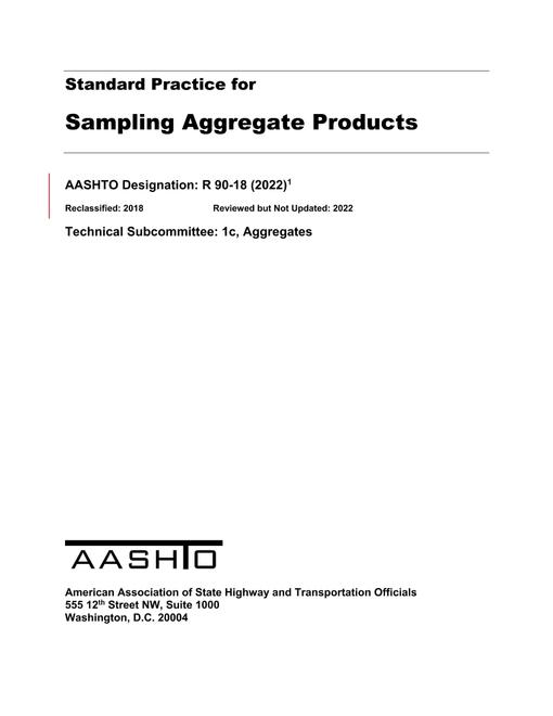 AASHTO R 90-18 (2022) pdf