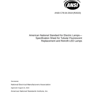 ANSI C78.54-2019 (R2023) pdf