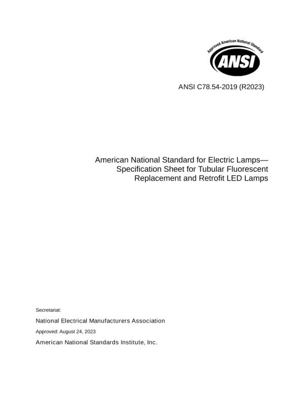 ANSI C78.54-2019 (R2023) pdf