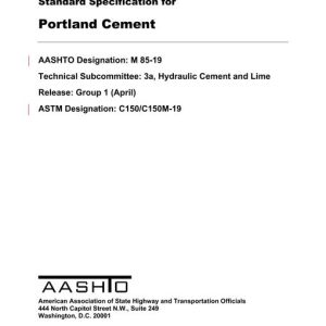 AASHTO M 85-19 pdf