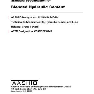 AASHTO M 240M/M 240-19 pdf