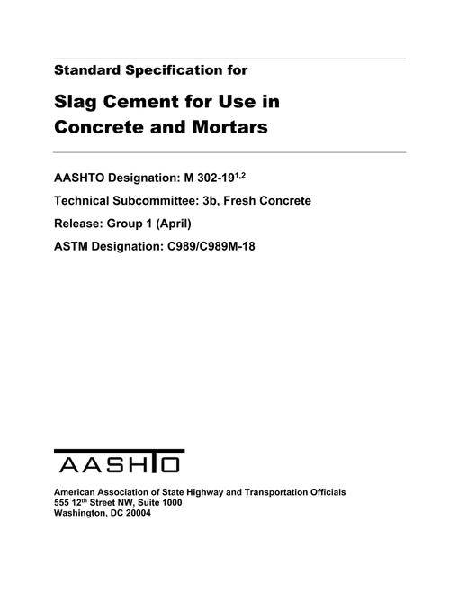 AASHTO M 302-19 pdf