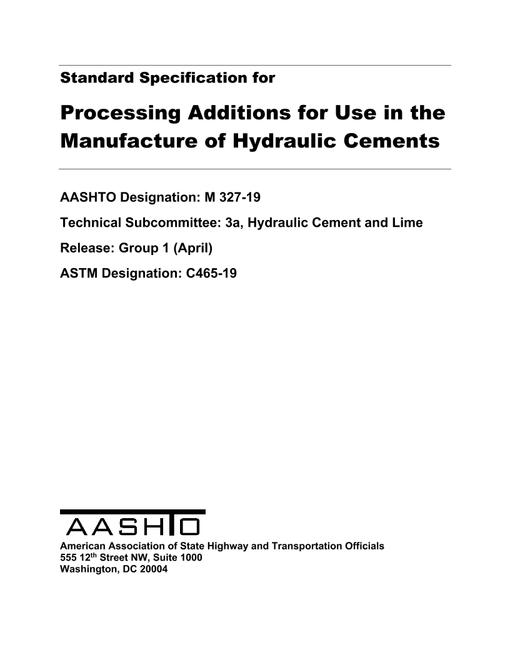 AASHTO M 327-19 pdf