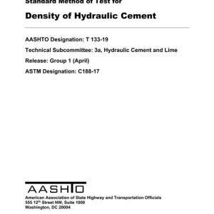 AASHTO T 133-19 pdf