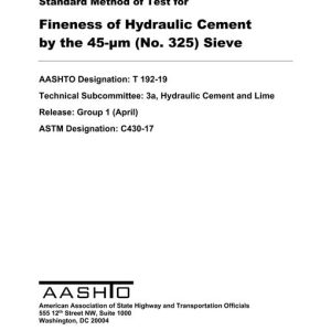 AASHTO T 192-19 pdf