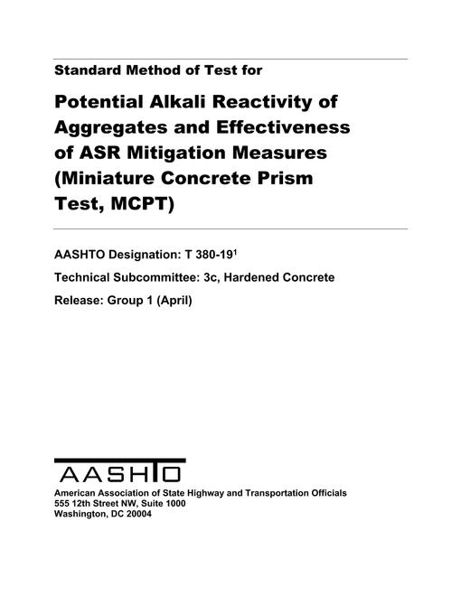 AASHTO T 380-19 pdf