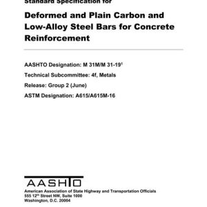 AASHTO M 31M/M 31-19 pdf