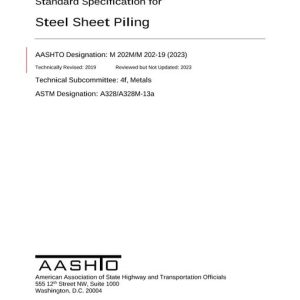 AASHTO M 202M/M 202-19 (2023) pdf