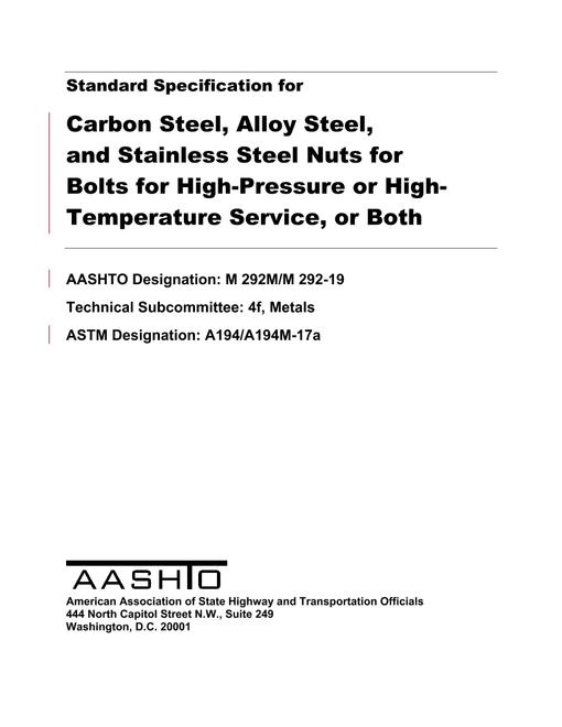 AASHTO M 292M/M 292-19 pdf