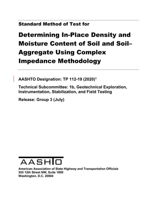 AASHTO TP 112-19 (2020) pdf