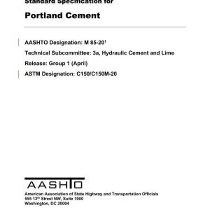 AASHTO M 85-20 pdf