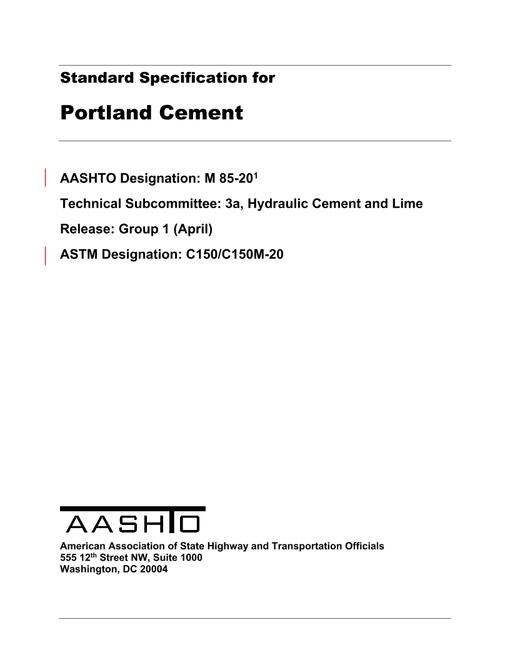 AASHTO M 85-20 pdf