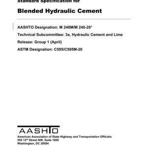 AASHTO M 240M/M 240-20 pdf