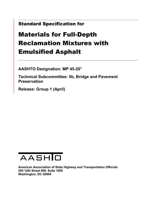 AASHTO MP 45-20 pdf