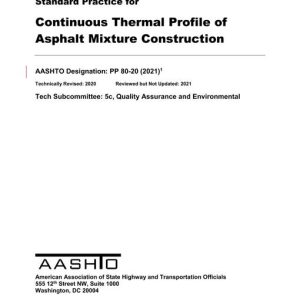 AASHTO PP 80-20 (2021) pdf