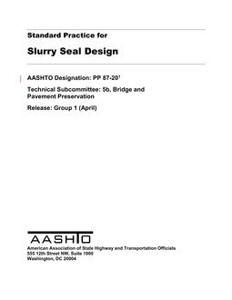 AASHTO PP 87-20 (2021) pdf