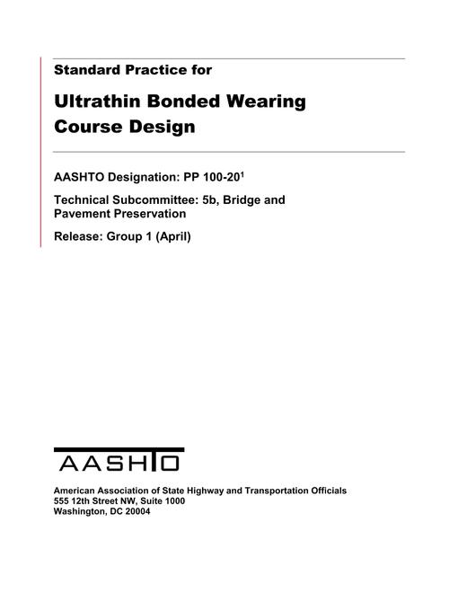 AASHTO PP 100-20 pdf