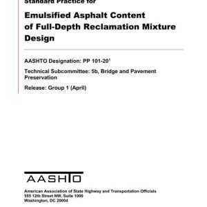 AASHTO PP 101-20 pdf