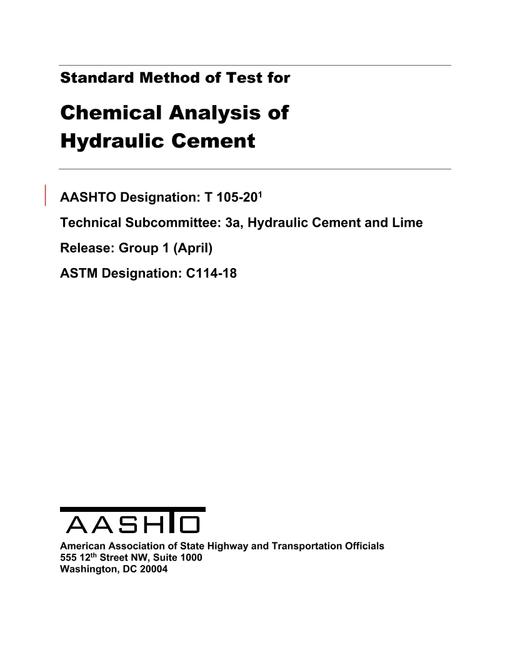 AASHTO T 105-20 pdf