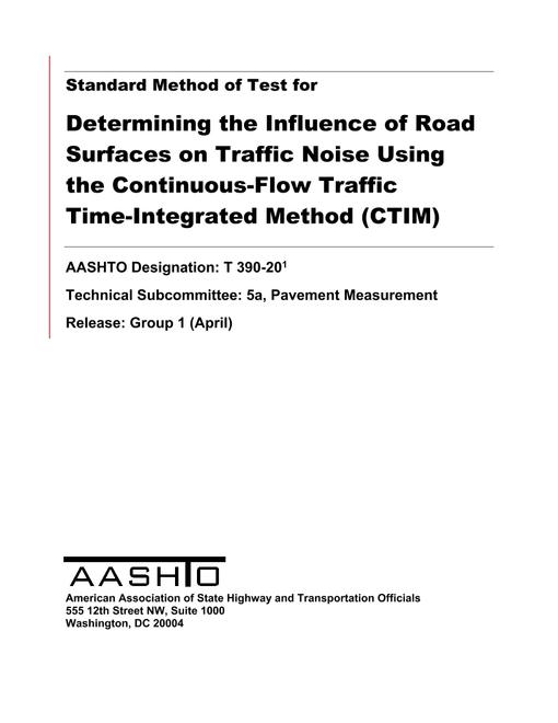 AASHTO T 390-20 pdf