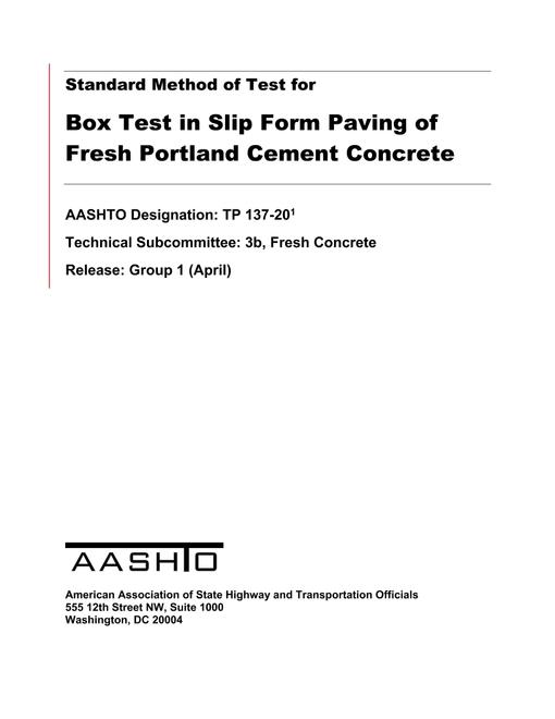 AASHTO TP 137-20 pdf