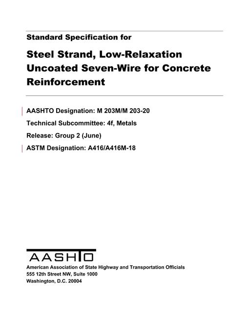 AASHTO M 203M/M 203-20 pdf