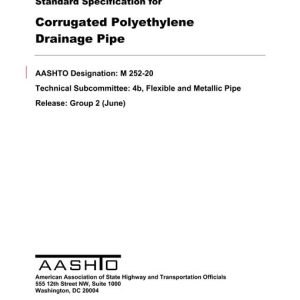 AASHTO M 252-20 pdf