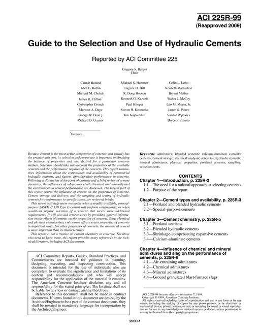 ACI 225R-99 pdf