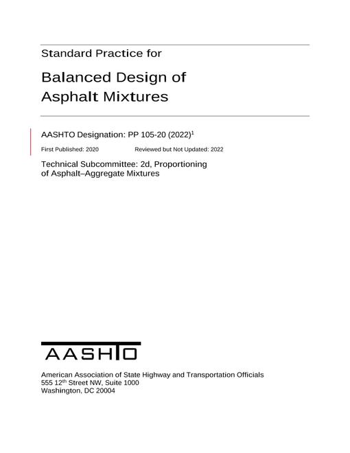 AASHTO PP 105-20 (2022) pdf