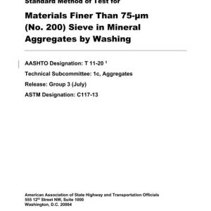 AASHTO T 11-20 pdf