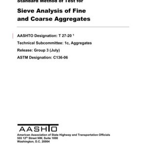 AASHTO T 27-20 pdf