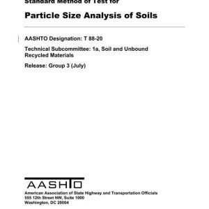 AASHTO T 88-20 pdf