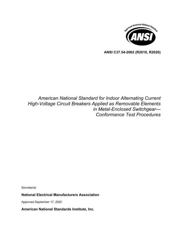 ANSI C37.54-2002 (R2010, R2020) pdf