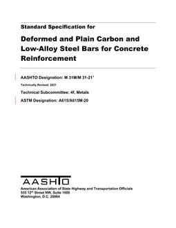 AASHTO M 31M/M 31-21 pdf