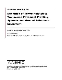 AASHTO PP 111-21 pdf