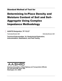 AASHTO TP 112-21 pdf