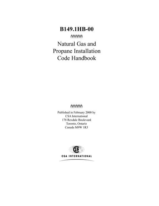 CSA B149.1HB-00 pdf