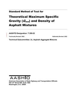 AASHTO T 209-22 pdf