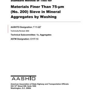 AASHTO T 11-22 pdf