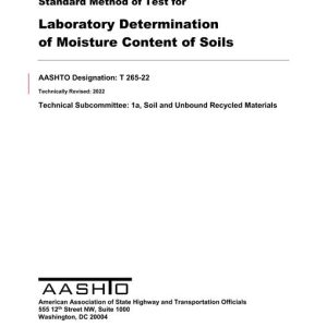 AASHTO T 265-22 pdf