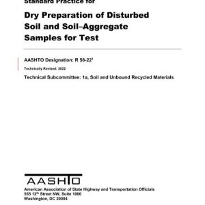 AASHTO R 58-22 pdf