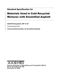 AASHTO MP 31-22 pdf