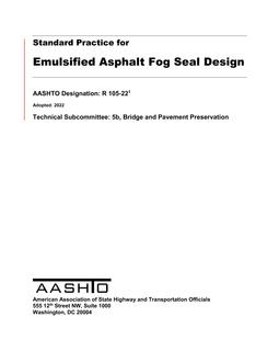 AASHTO R 105-22 pdf