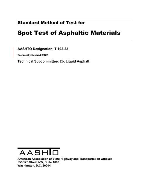 AASHTO T 102-22 pdf