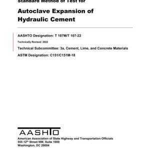 AASHTO T 107M/T 107-22 pdf