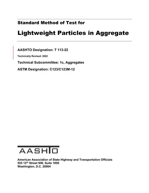 AASHTO T 113-22 pdf