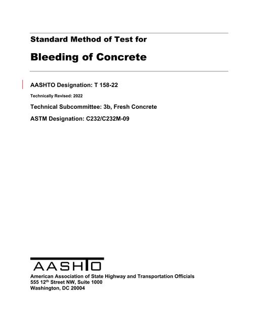 AASHTO T 158-22 pdf