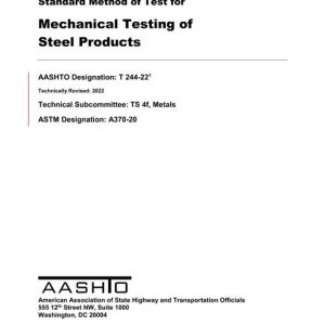 AASHTO T 244-22 pdf