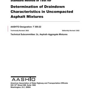 AASHTO T 305-22 pdf