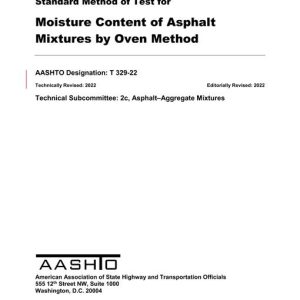 AASHTO T 329-22 pdf